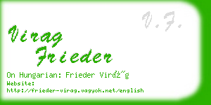 virag frieder business card